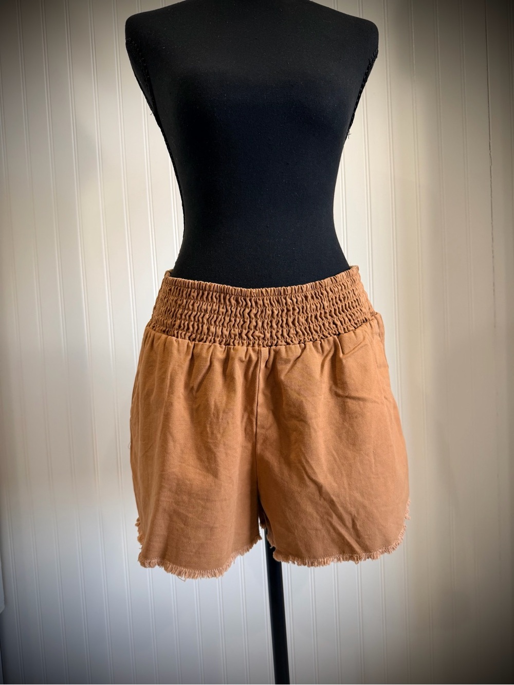 wild fable High-Waist Smocked Shorts - Brown